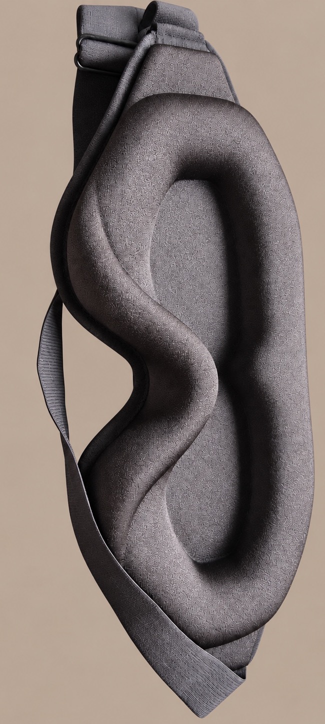 Back of the Dream Big sleeping mask showing the contoured padding