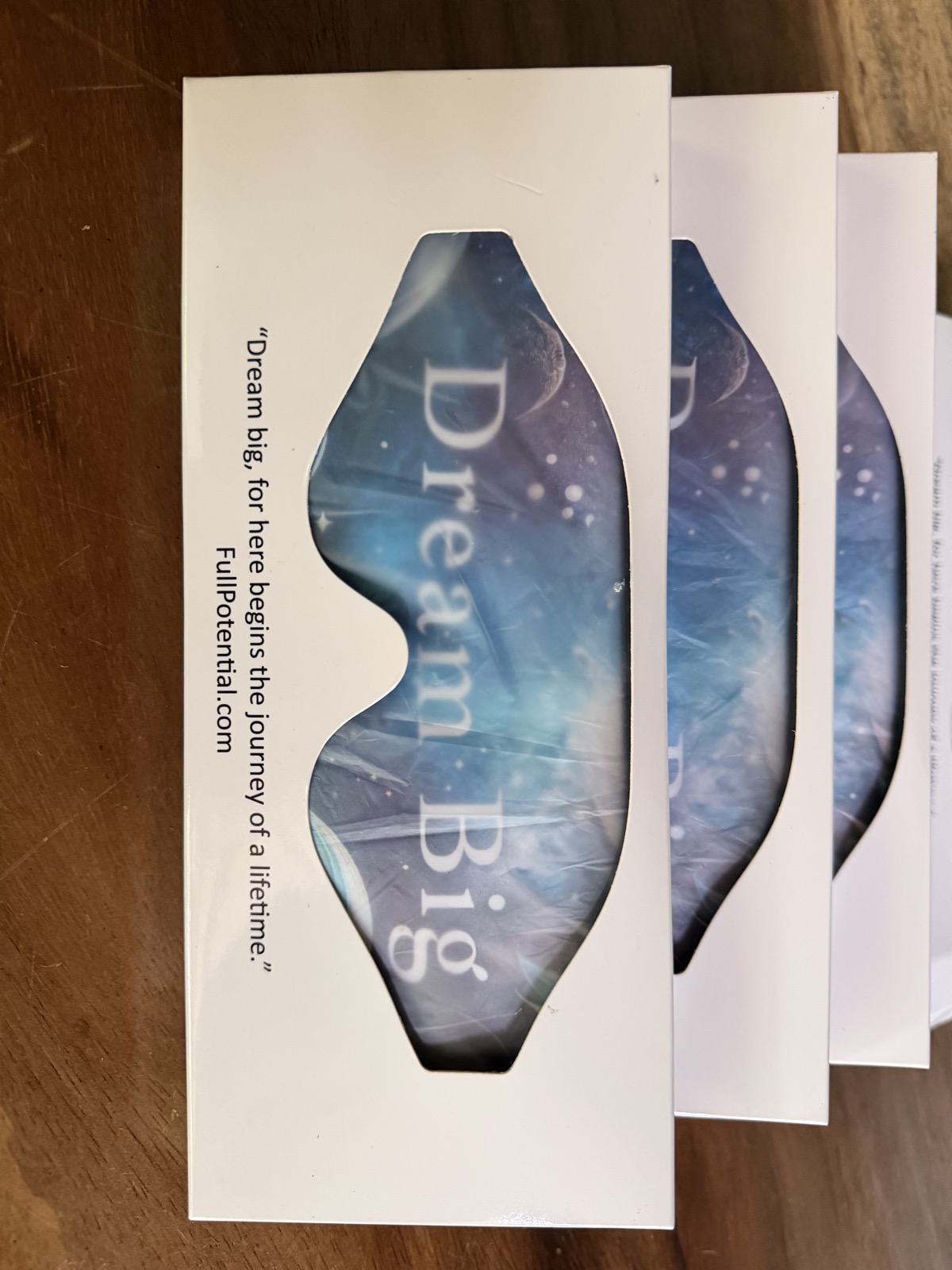 Dream Big sleeping mask in its retail box